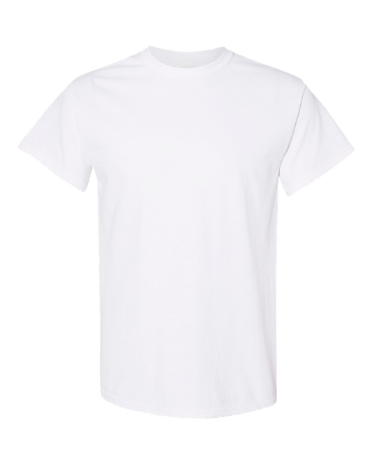 White Gildan Youth Unisex Heavy Cotton T-Shirt