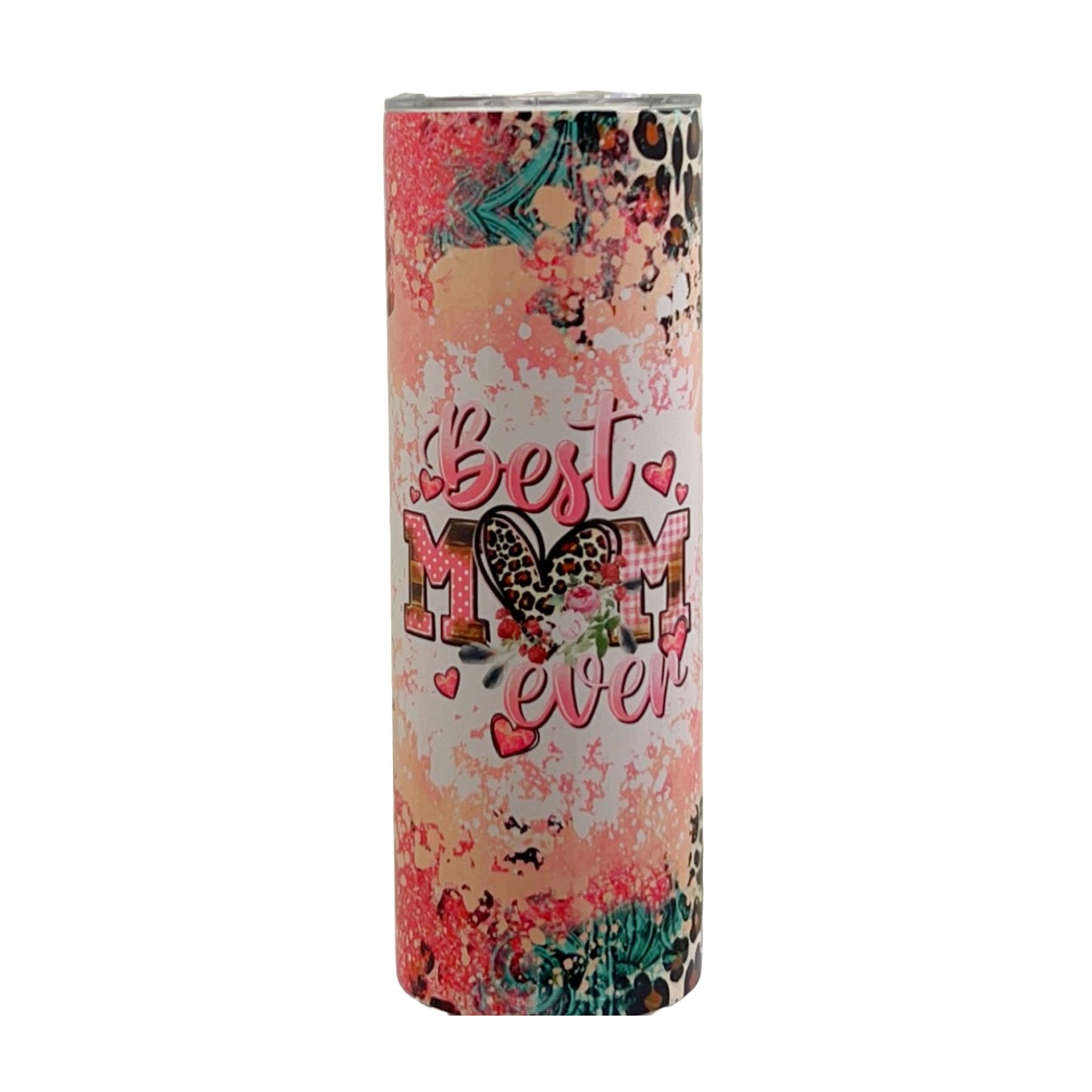 20 oz Best Mom Ever Leopard Print Sublimation Tumbler