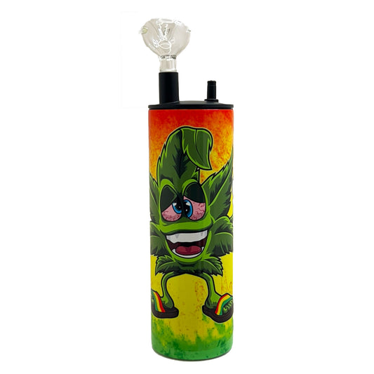 20 oz Hookah Tumbler Happy Weed Leaf