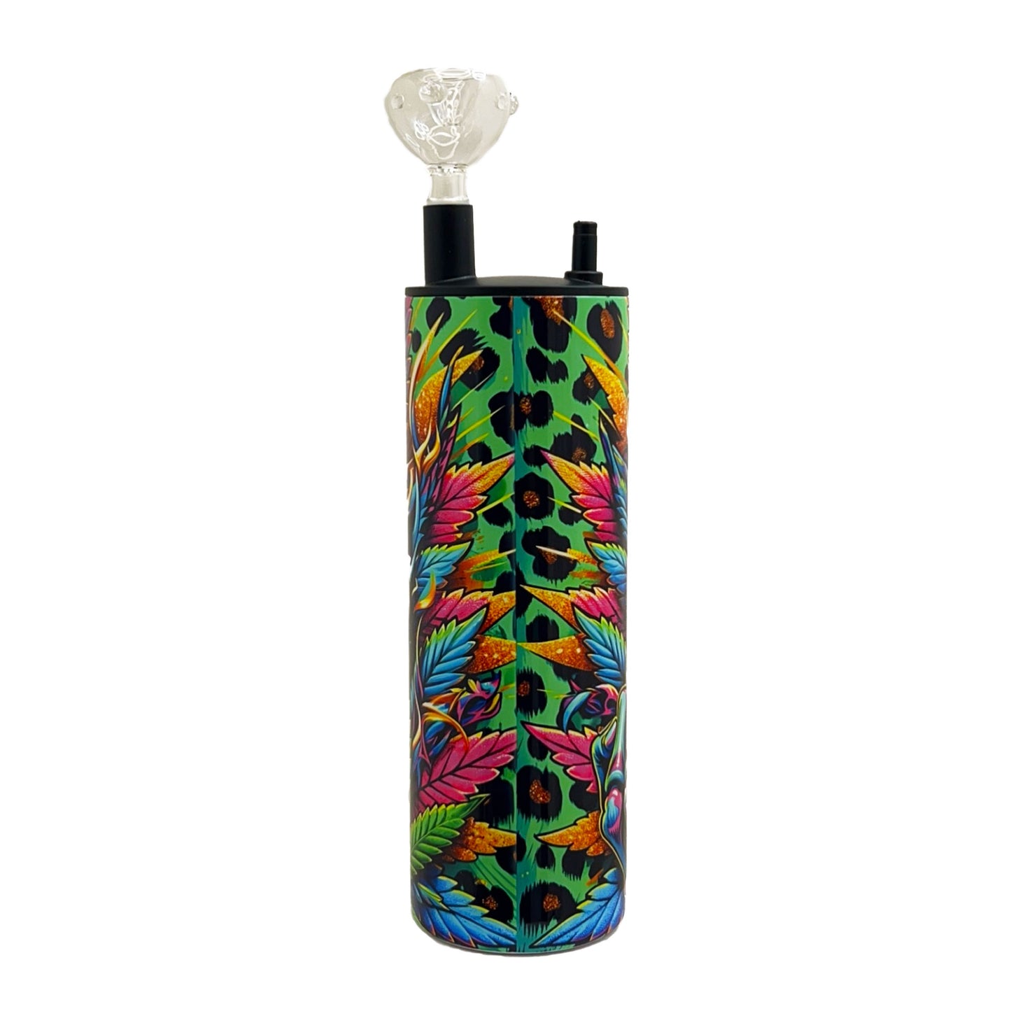 20 oz Hookah Tumbler Neon Skull