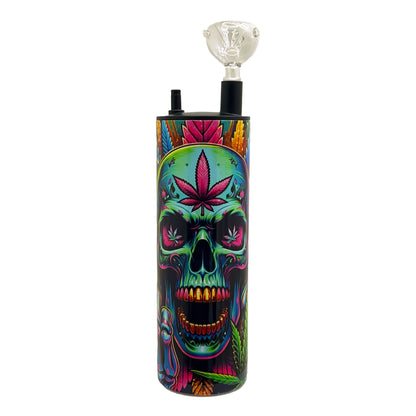 20 oz Hookah Tumbler Neon Skull