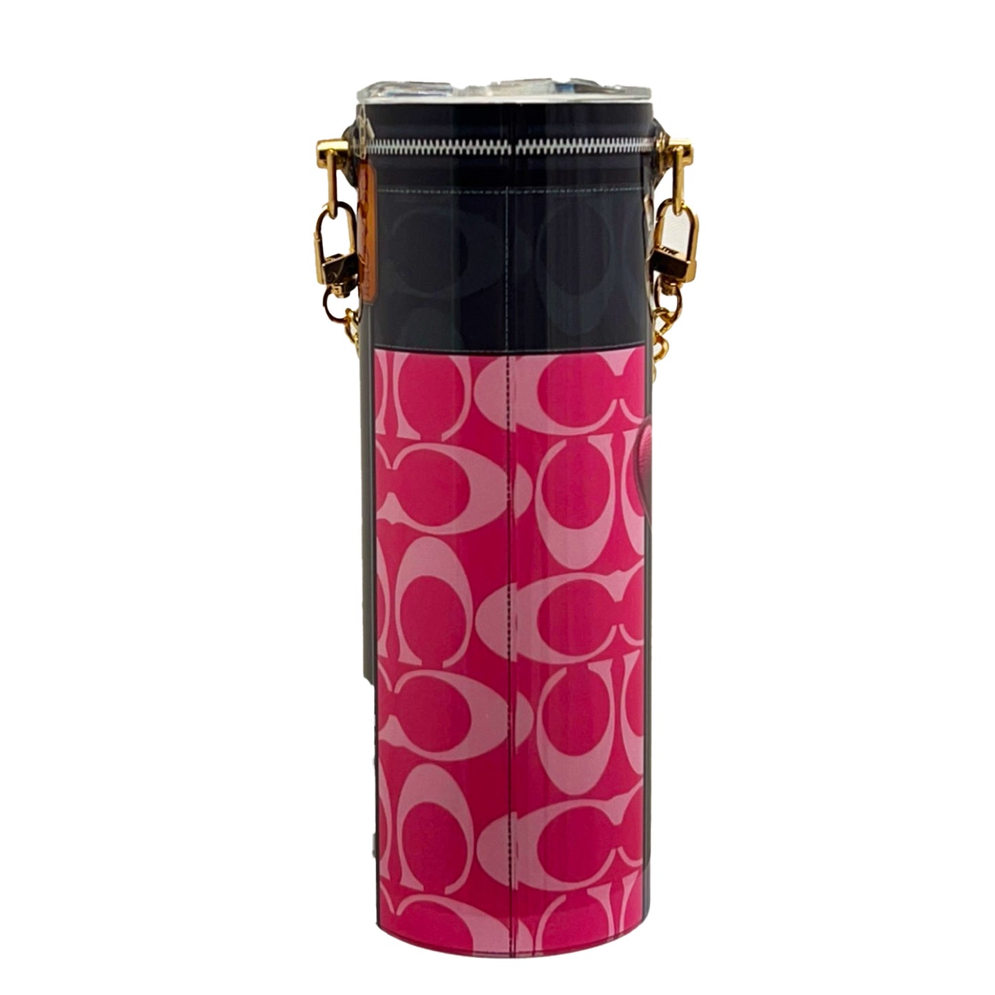 20 oz Pink and Black Chain Purse Tumbler