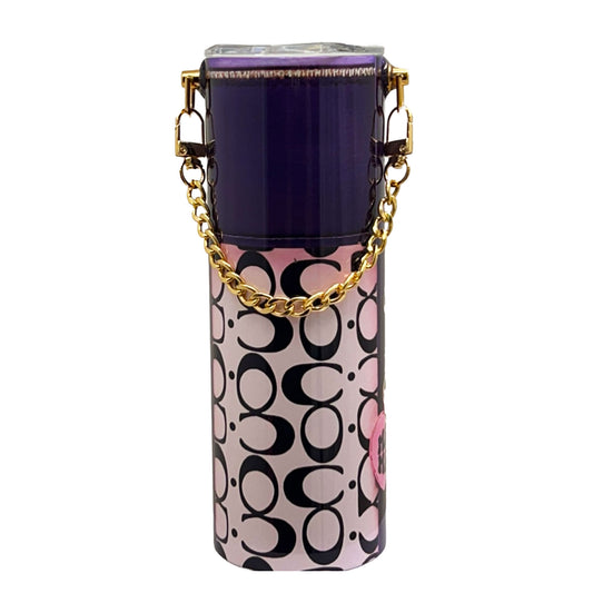 20 oz Purple Chain Purse Tumbler