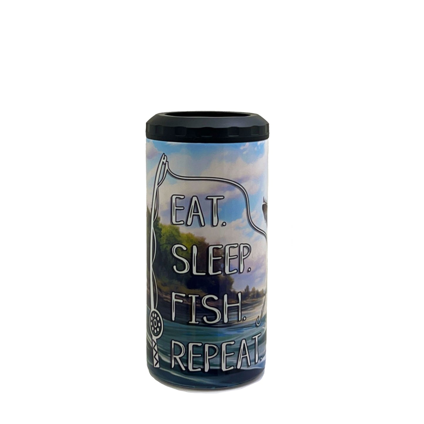 4-in-1 Can Koozie Eat Sleep Fish Repeat