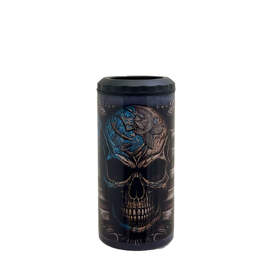 4-in-1 Can Koozie Flag and Skull