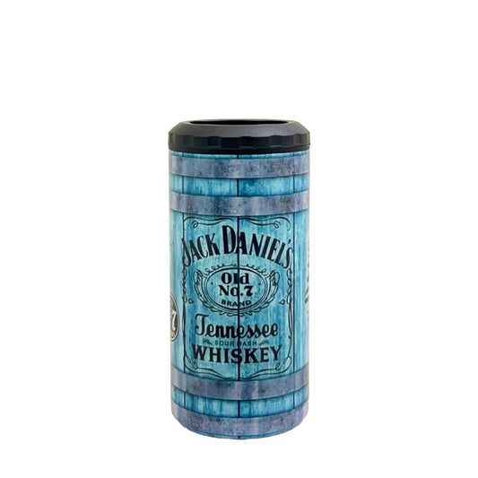 4-in-1 Can Koozie Teal Jack Daniels