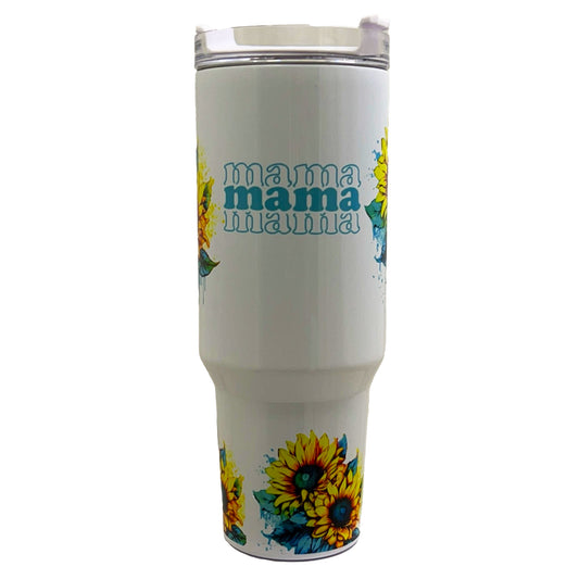 40 oz Mom Mama Sunflowers Sublimated Tumbler