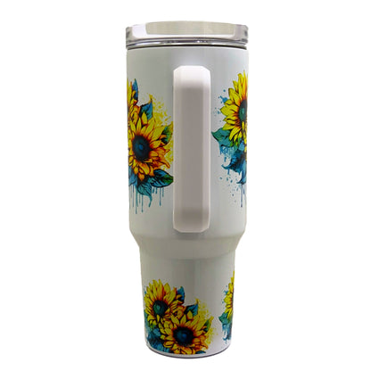 40 oz Mom Mama Sunflowers Sublimated Tumbler