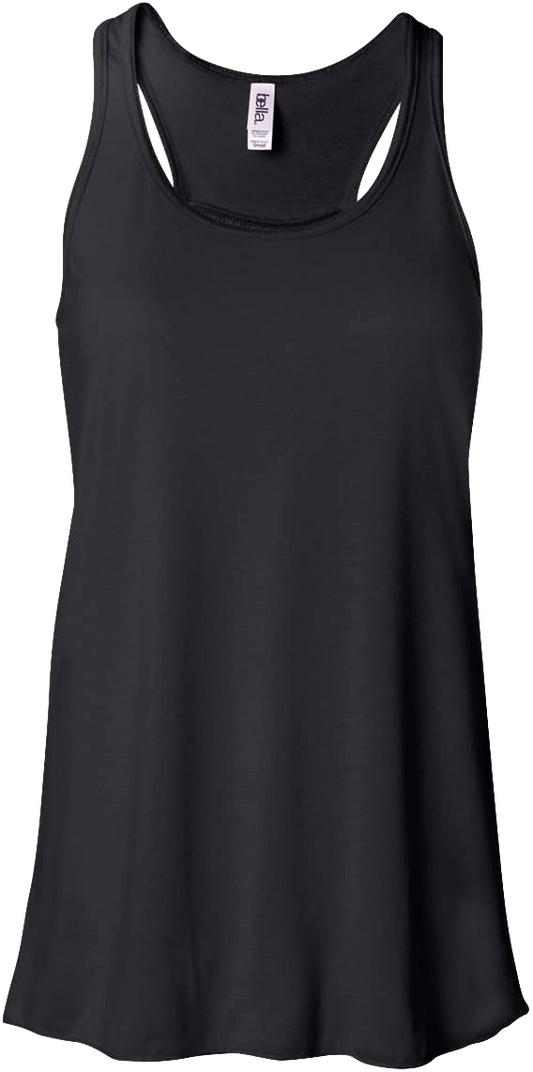 Black Bella Canvas Women's Flowy Racerback Tank Top