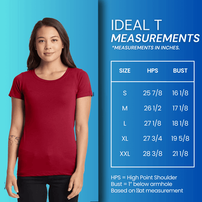 Cardinal Next Level Women’s Ideal T Crew Neck T-Shirt