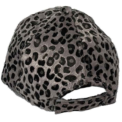 Hat Cheetah Print Grey and Black