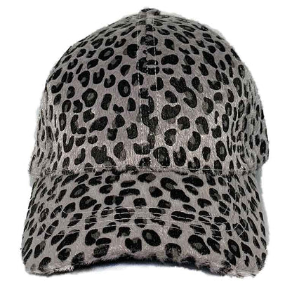 Hat Cheetah Print Grey and Black