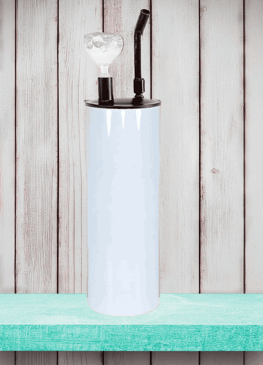 20 oz White Blank Sublimation Hookah Tumbler