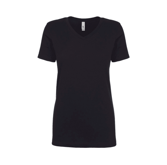 Black Next Level Women’s Ideal T V-Neck T-Shirt