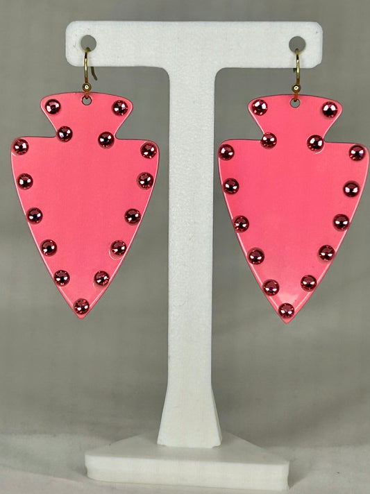 Pink Western Arrowhead with Rhinestones