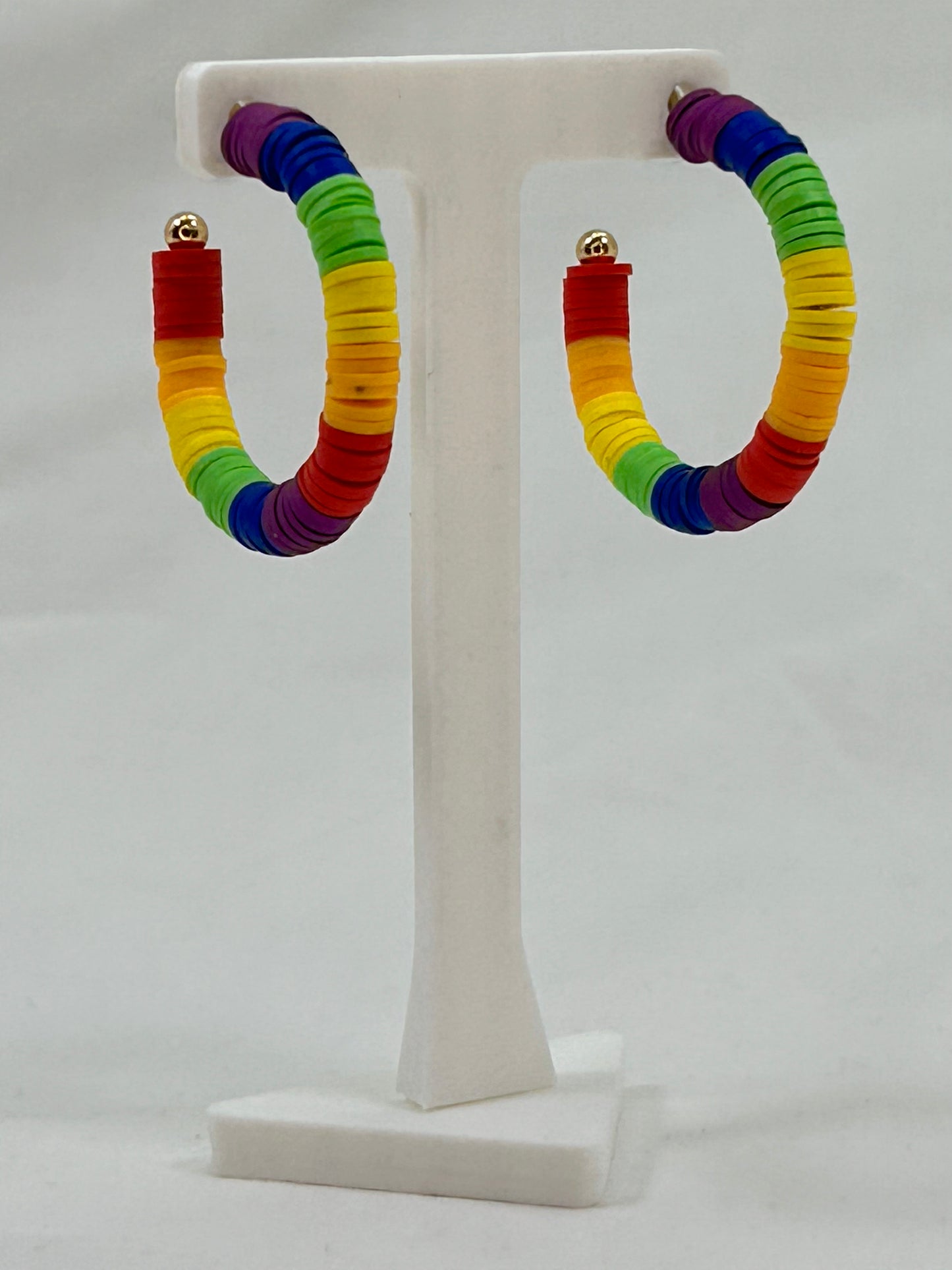 Rainbow Hoop Earrings