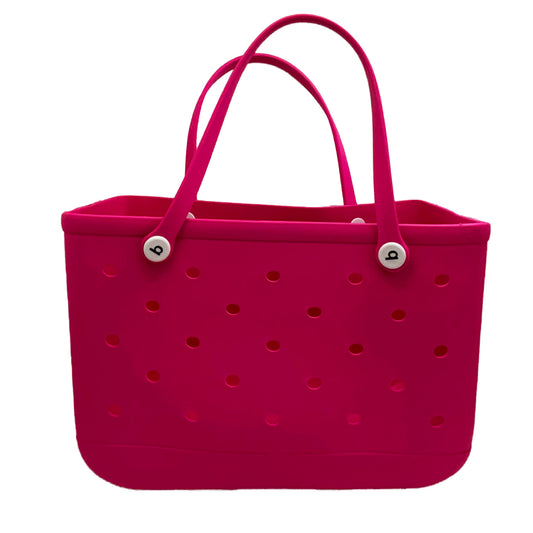 Trendy Extra Large Waterproof Tote Bag - Pink