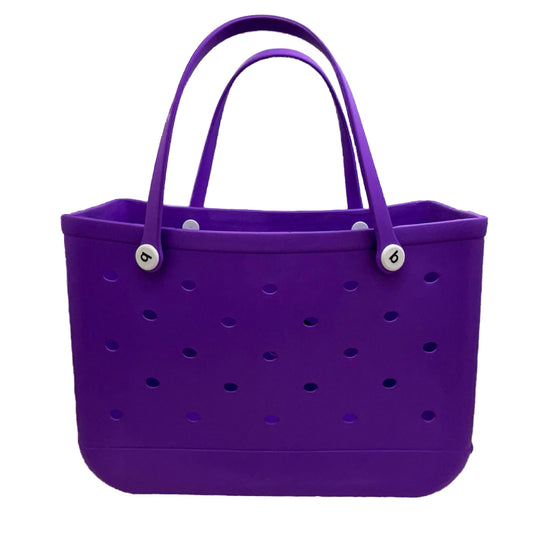 Trendy Extra Large Waterproof Tote Bag - Purple