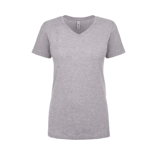 Heather Grey Next Level Women’s Ideal T V-Neck T-Shirt