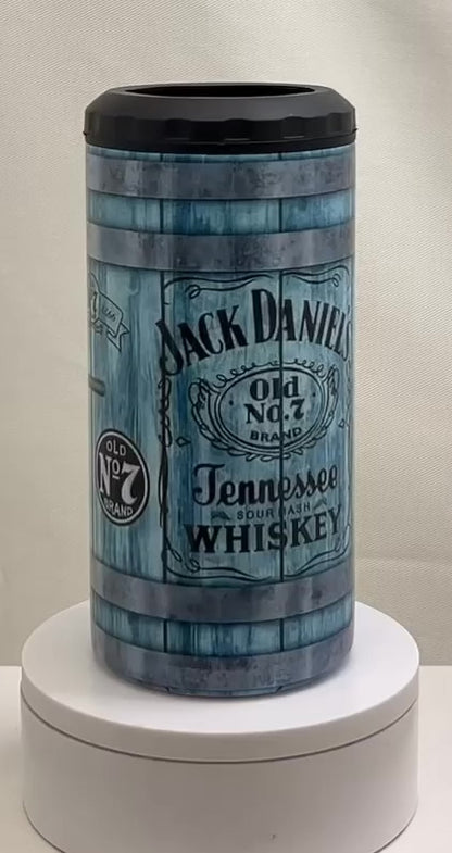 4-in-1 Can Koozie Teal Jack Daniels