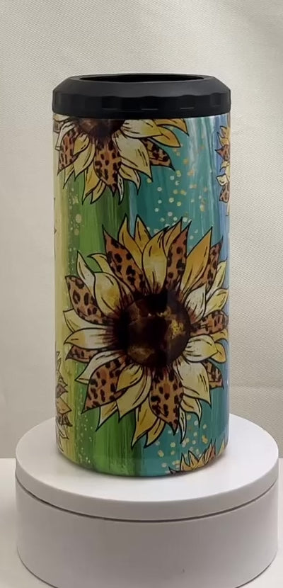 4-in-1 Can Koozie Sunflowers