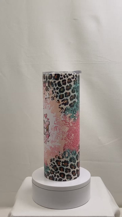 20 oz Best Mom Ever Leopard Print Sublimation Tumbler