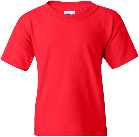 Red Gildan Youth Unisex Heavy Cotton T-Shirt